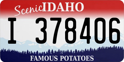 ID license plate I378406