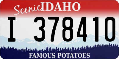 ID license plate I378410