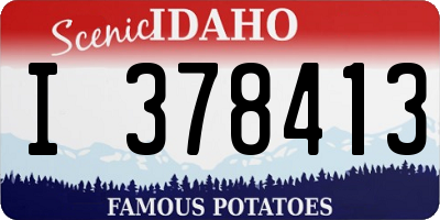 ID license plate I378413