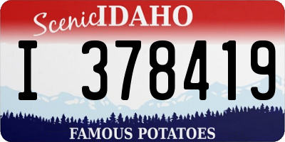 ID license plate I378419
