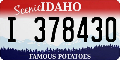 ID license plate I378430