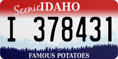 ID license plate I378431