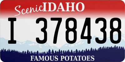 ID license plate I378438