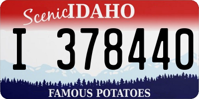 ID license plate I378440