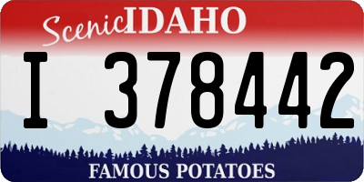 ID license plate I378442