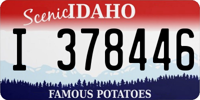 ID license plate I378446