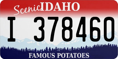 ID license plate I378460