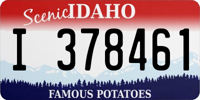 ID license plate I378461