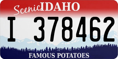 ID license plate I378462