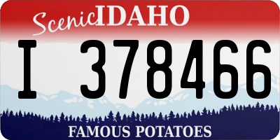 ID license plate I378466