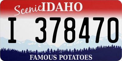 ID license plate I378470