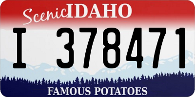 ID license plate I378471