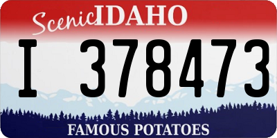 ID license plate I378473