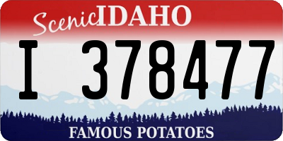 ID license plate I378477