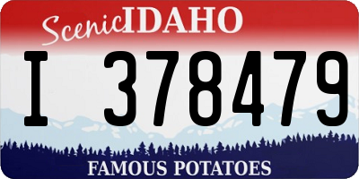 ID license plate I378479
