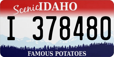ID license plate I378480