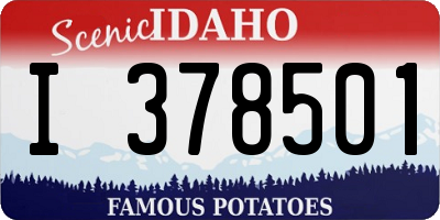 ID license plate I378501