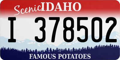 ID license plate I378502