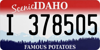 ID license plate I378505