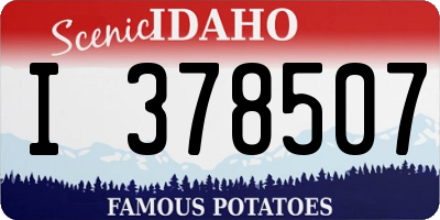 ID license plate I378507