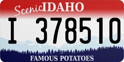 ID license plate I378510
