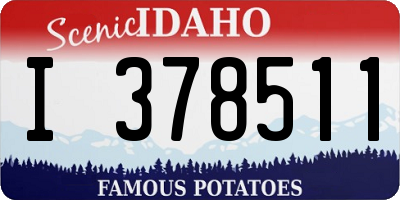 ID license plate I378511