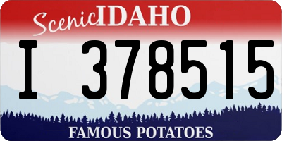 ID license plate I378515