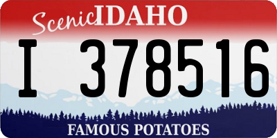 ID license plate I378516