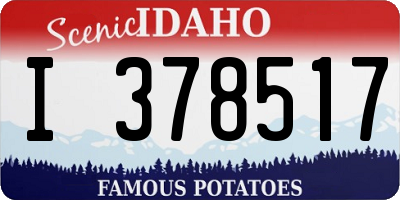 ID license plate I378517