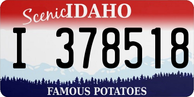 ID license plate I378518