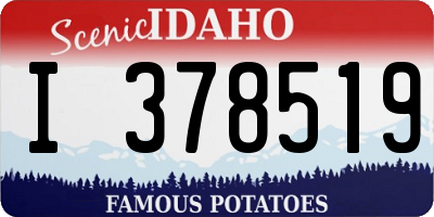 ID license plate I378519