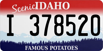 ID license plate I378520