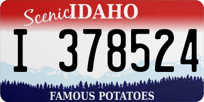 ID license plate I378524