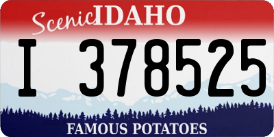 ID license plate I378525