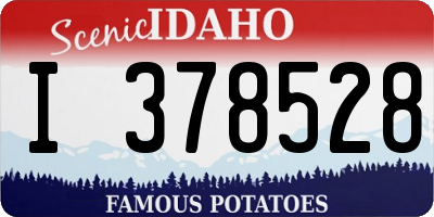 ID license plate I378528
