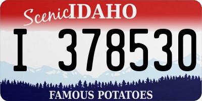 ID license plate I378530