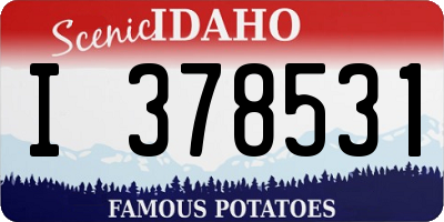 ID license plate I378531