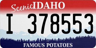 ID license plate I378553