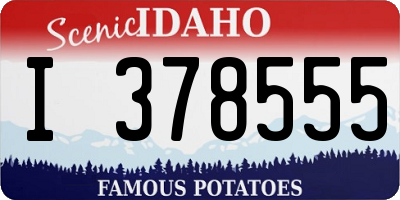 ID license plate I378555