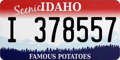 ID license plate I378557