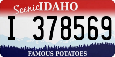 ID license plate I378569