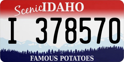ID license plate I378570