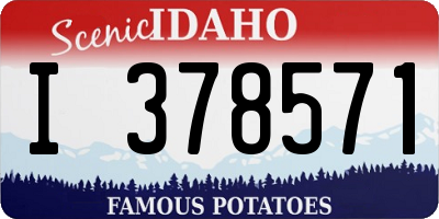 ID license plate I378571