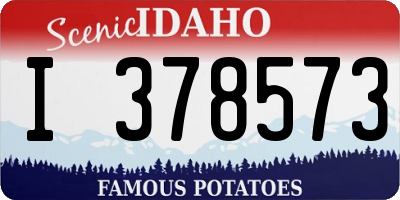 ID license plate I378573