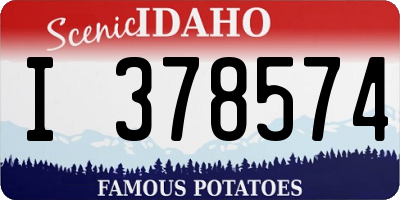 ID license plate I378574