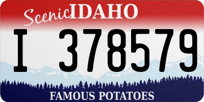 ID license plate I378579