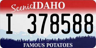 ID license plate I378588