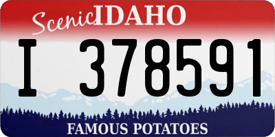 ID license plate I378591