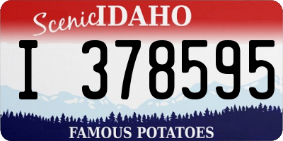 ID license plate I378595