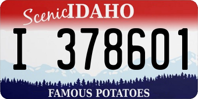 ID license plate I378601